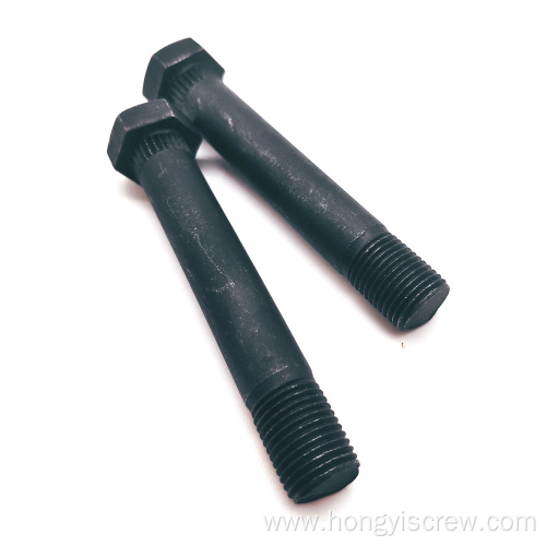 Black carbon Ribbed Neck Penta Head Security Bolt